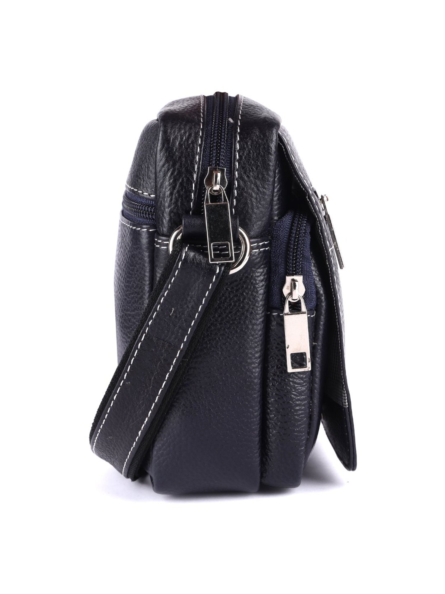 HiLEDER Pure Genuine Leather Messenger Shoulder Sling Cross Body Office Bag for Men and Women, Blue