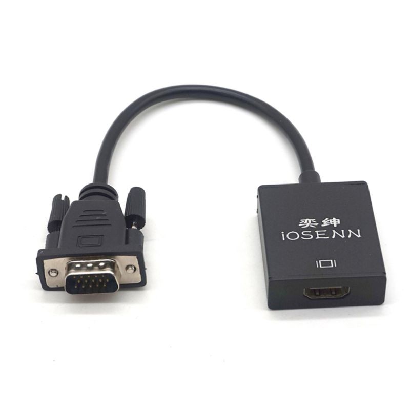 Plugadget VGA TO HDMI Male to Female Converter Cable 1080p HD High Resolution with Audio output Adapter for PC Laptop Projector