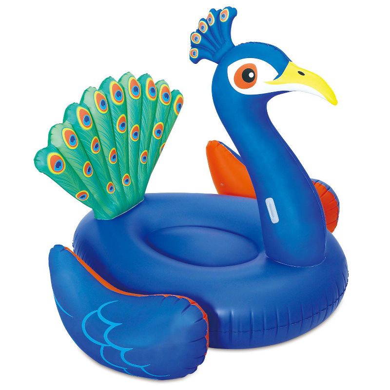 Summer Waves Giant Peacock Ride On Inflatable Swimming Pool Float Raft Lounger