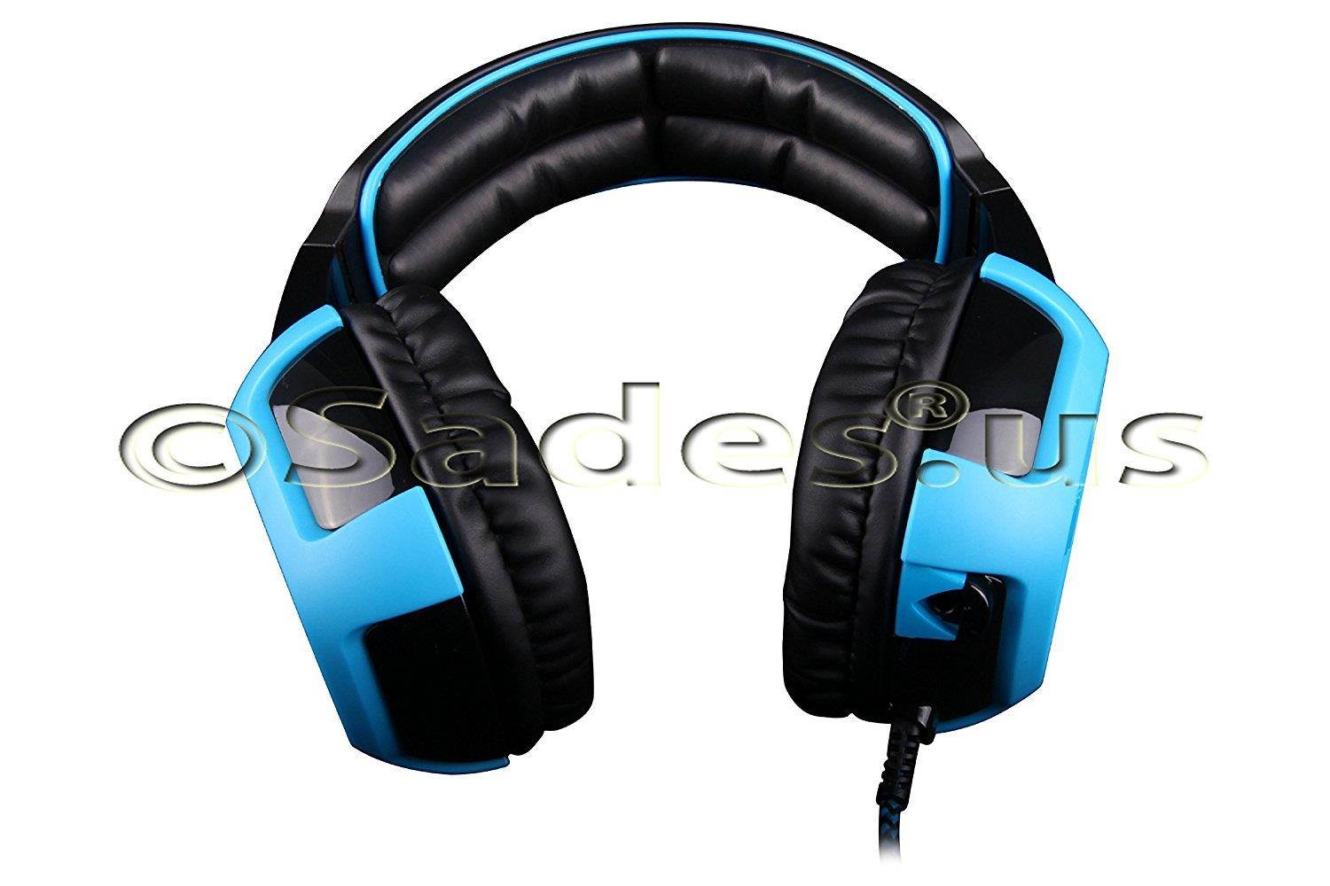Sades Official Vibrating HD 7.1 Gaming Headset with Removable Noise Cancelling Mic (Shaker)