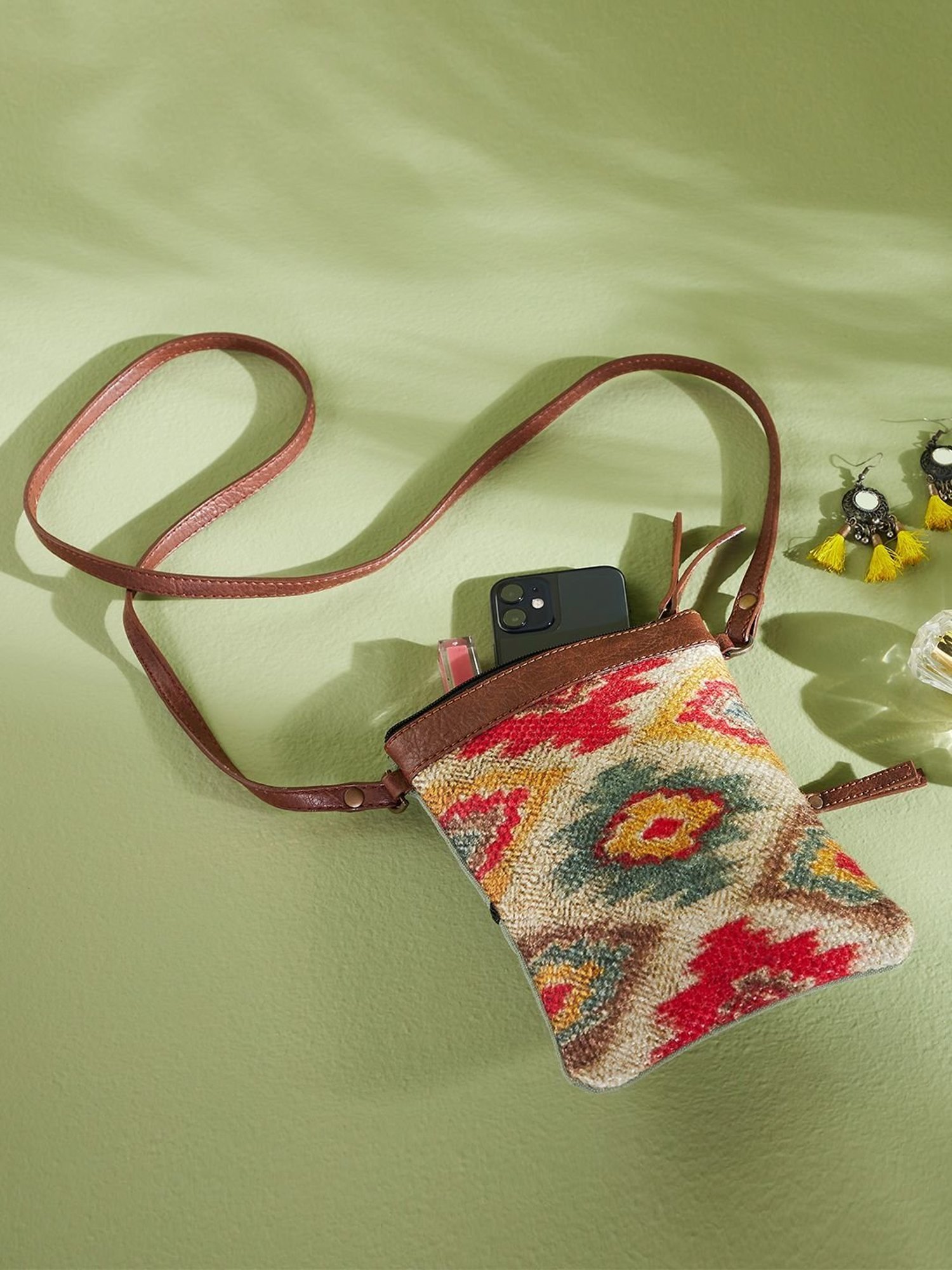 Mona B Multicolor Printed Small Sling Handbag