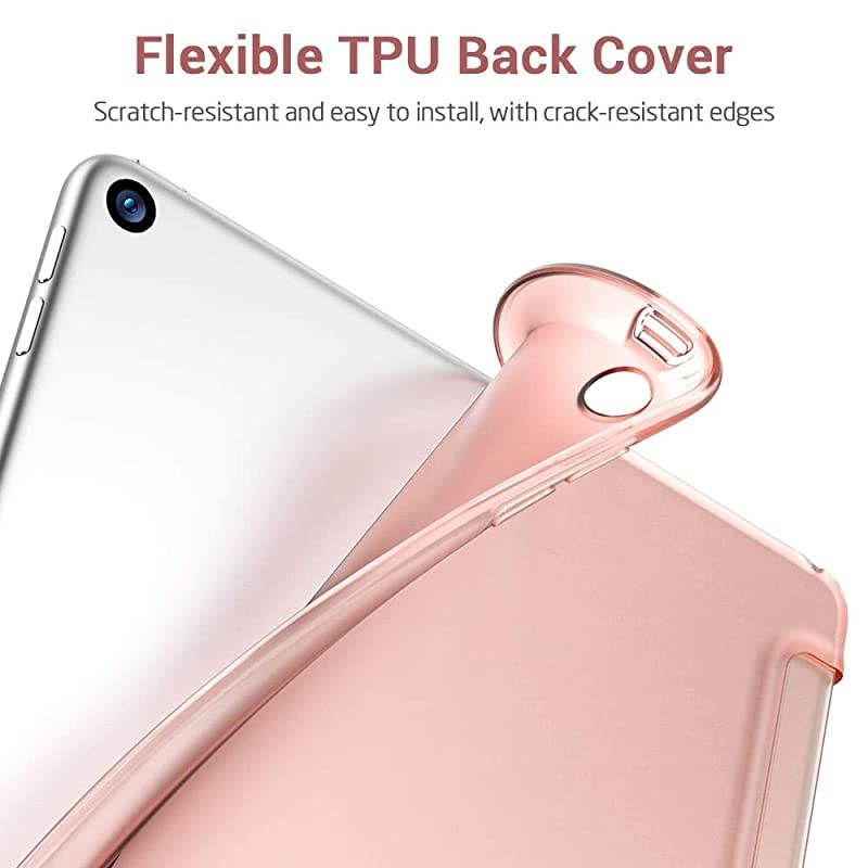 Slim Case for iPad 8th Gen 20207th Gen 2019 Auto SleepWake Cover Flexible Back with ViewingTyping Stand Rebound Series Rose Gold