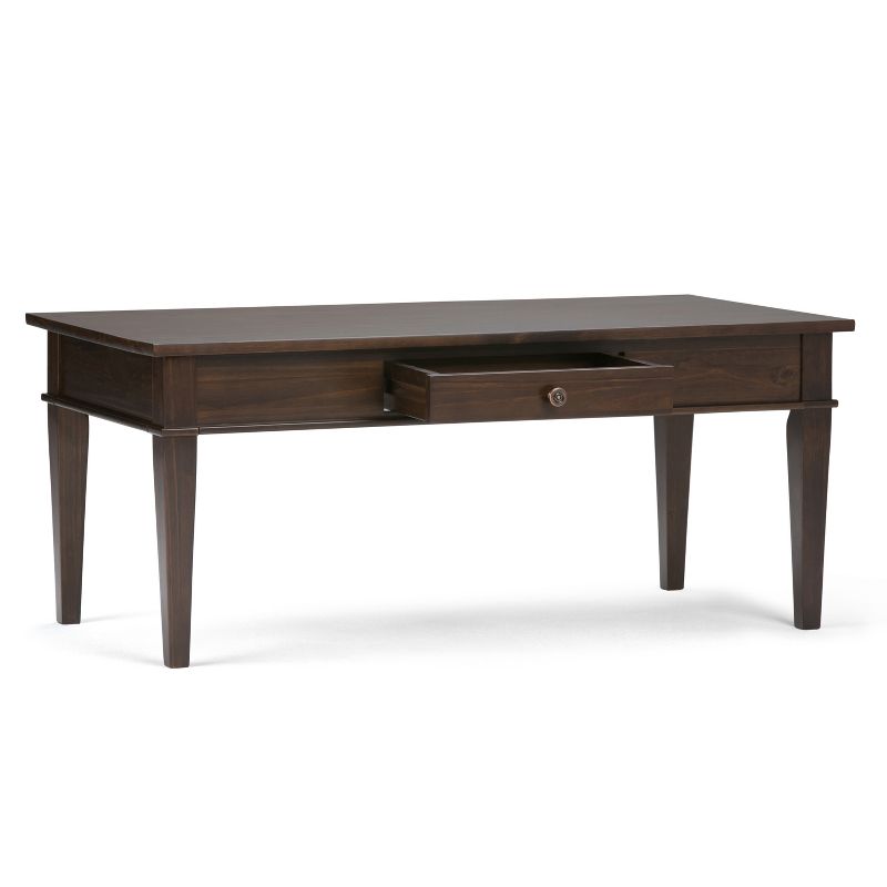 Ikiriya Nashville Solid Beige Wood Coffee Table Teak Finish