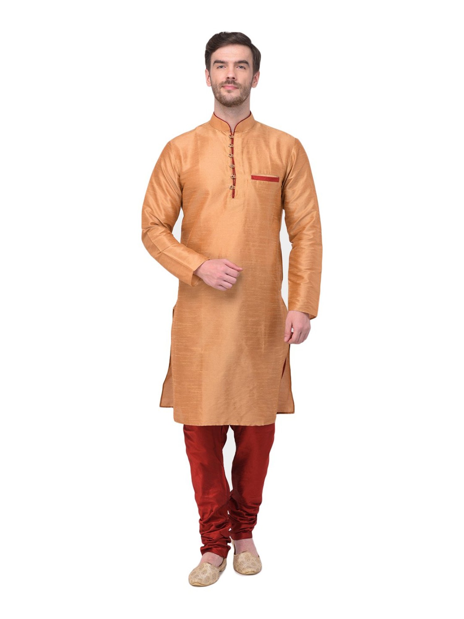SG LEMAN Light Orange Kurta Bottom Set