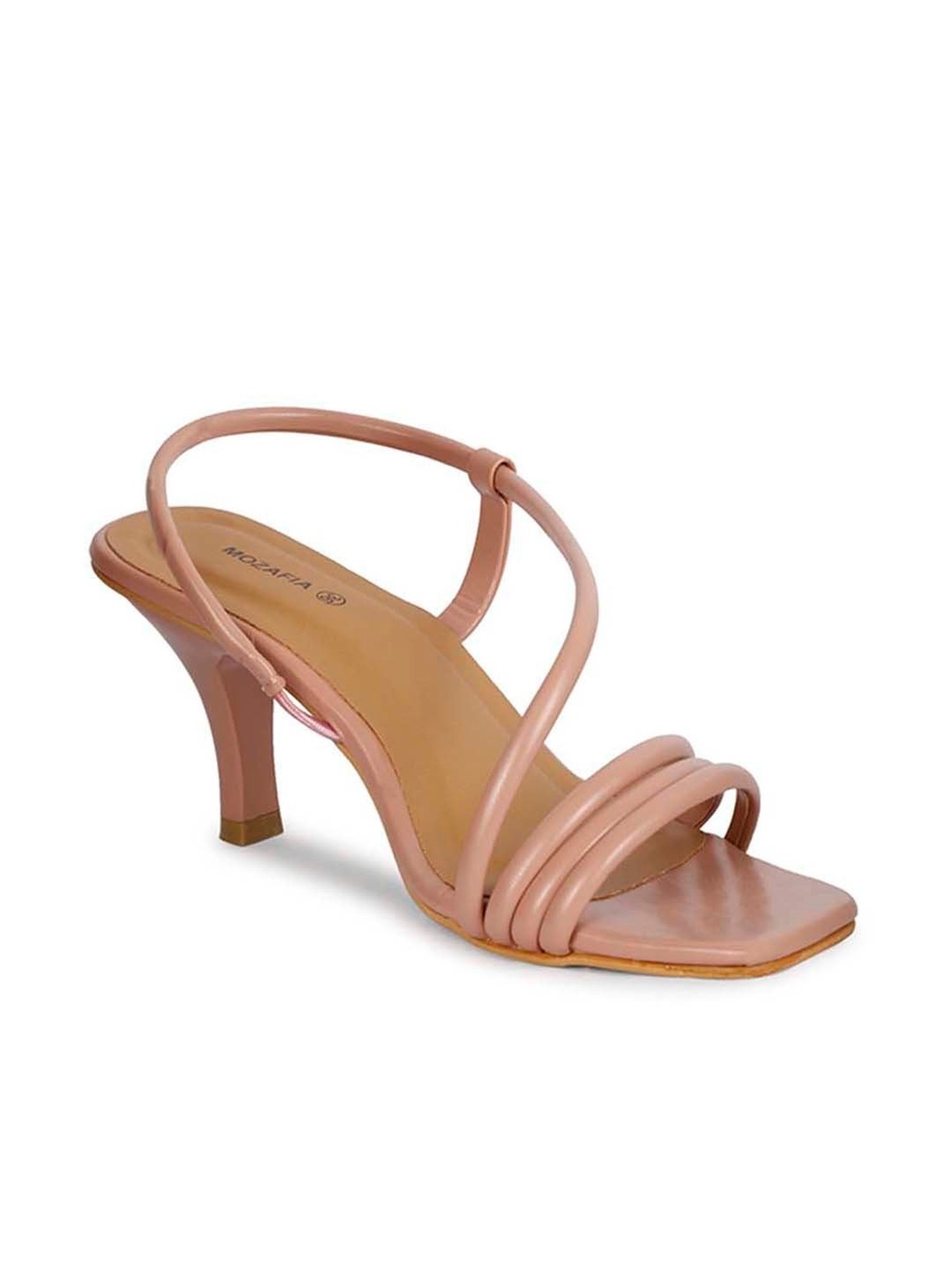 Mozafia Women's Blush Sling Back Stilettos