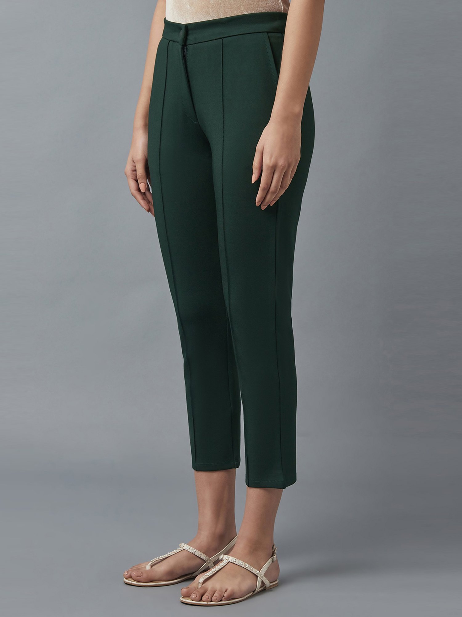 Elleven Green Plain Pants