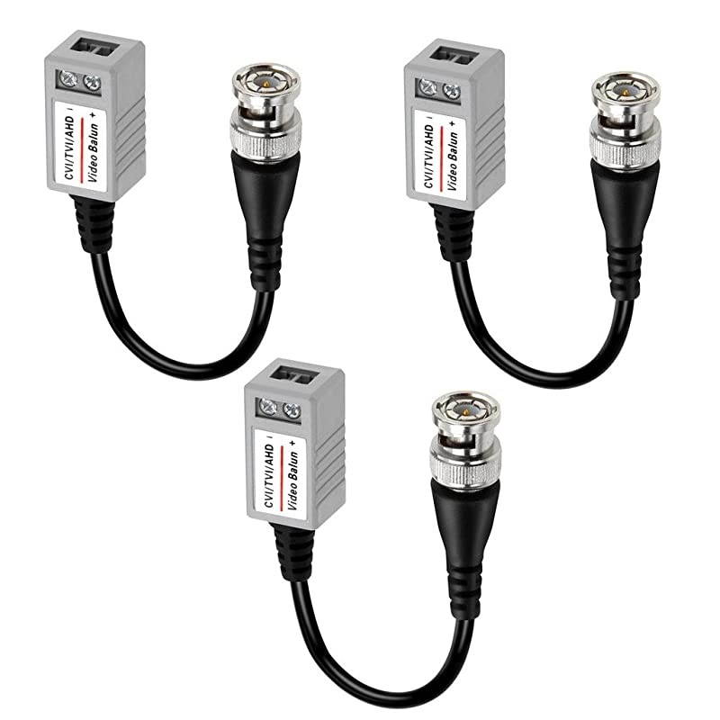 TM) 5Pairs 10PCS HD CCTV Via Twisted BNC Video Balun Transmitter Transceiver for CVI/TVI/AHD CCTV System