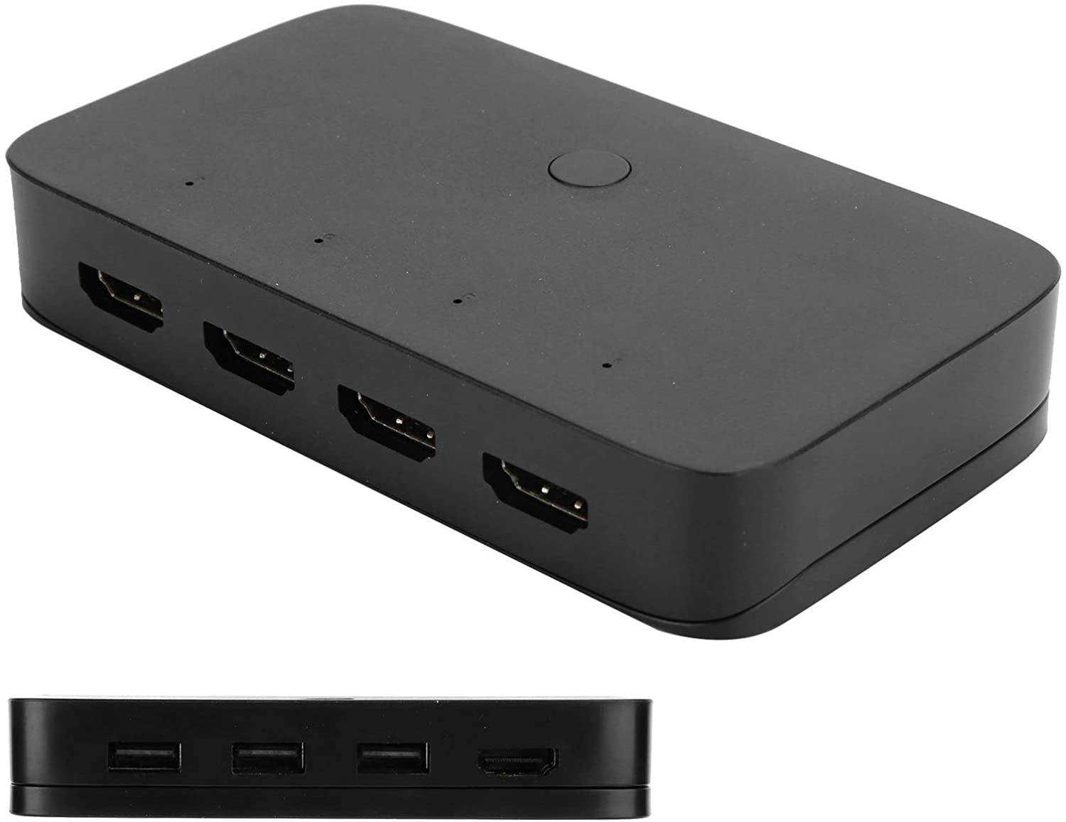 PUSOKEI KVM HDMI USB Switch,4 Port Computer 4-in-1-out 4K HD USB HDMI KVM Switcher Box, Supports 4K (3840x2160), HDMI 1.4, HUB, U?Disk