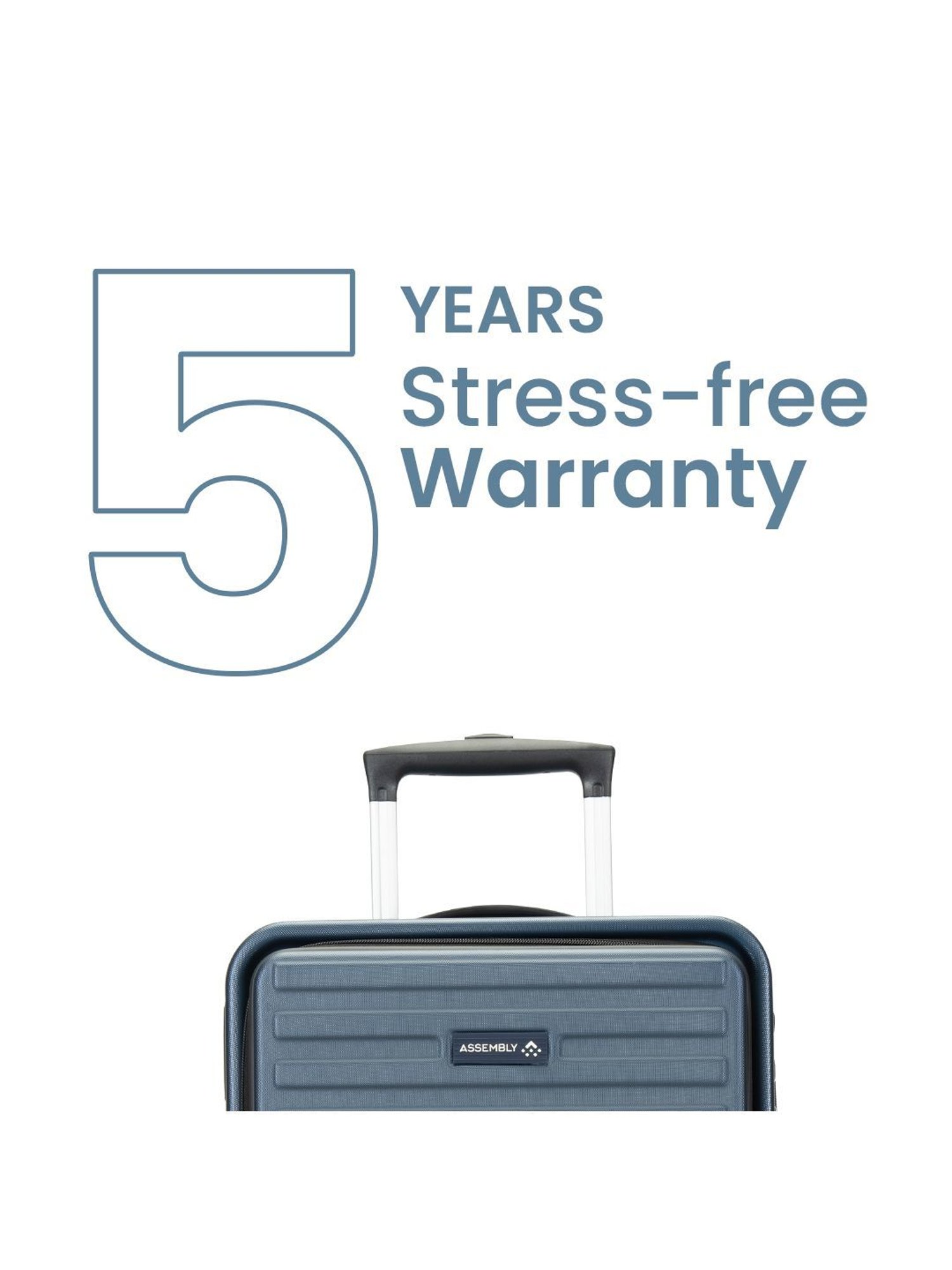 Assembly Blue Textured Trolley Bag Set of 2 - 20 inch & 24 inch