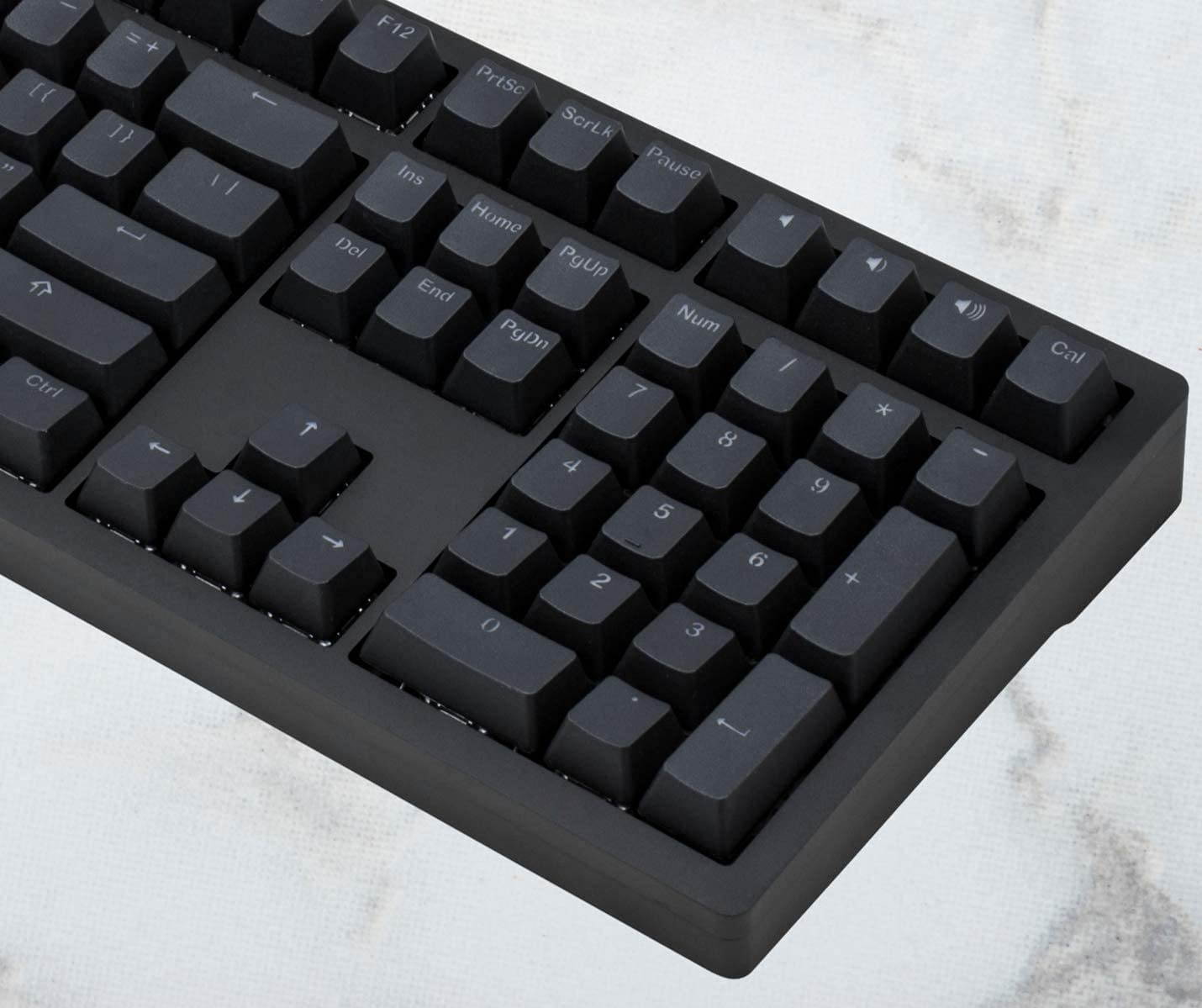 iKBC MF108 v3 RGB LED Backlit Mechanical Keyboard with Cherry MX Blue Switch for Windows and Mac, Full Size Computer Keyboards with PBT Double Shot Keycaps, CNC Aluminum Black Color Case, ANSI/US