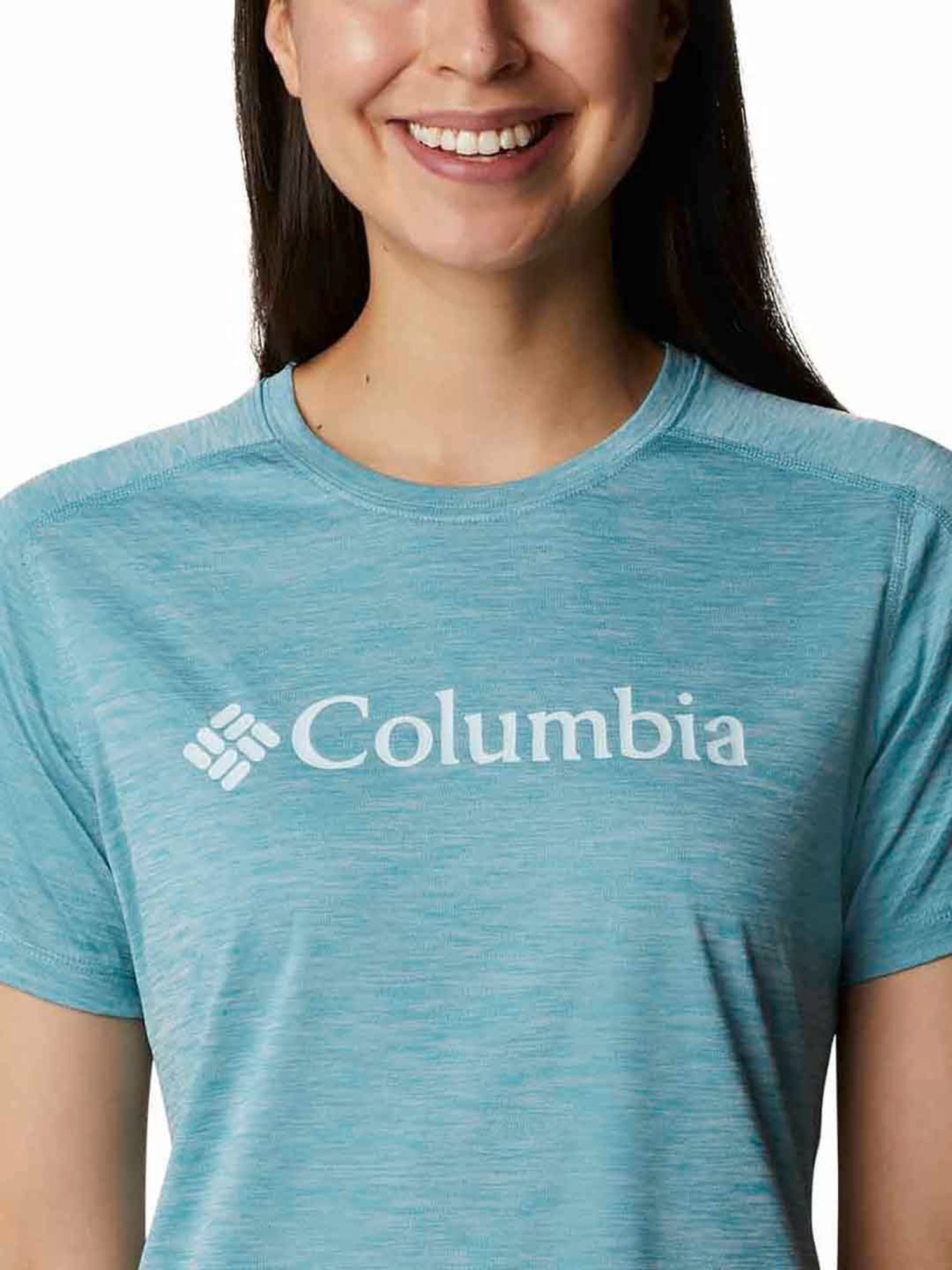 Columbia Blue Logo Printed W Zero Rules  Crew T-Shirt