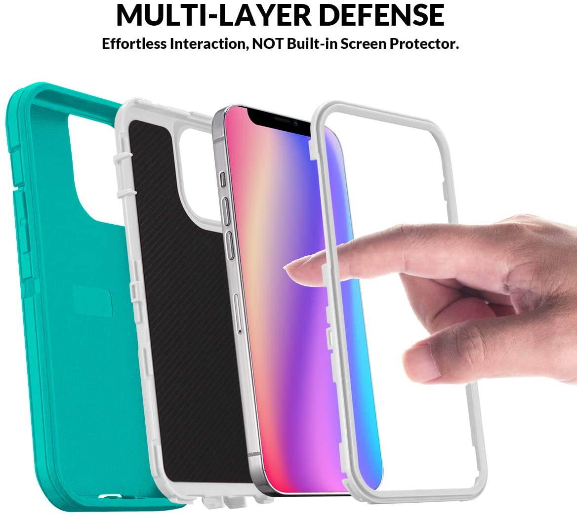 AICase Drop Protection Rugged Heavy Duty Case for iPhone 12 Mini