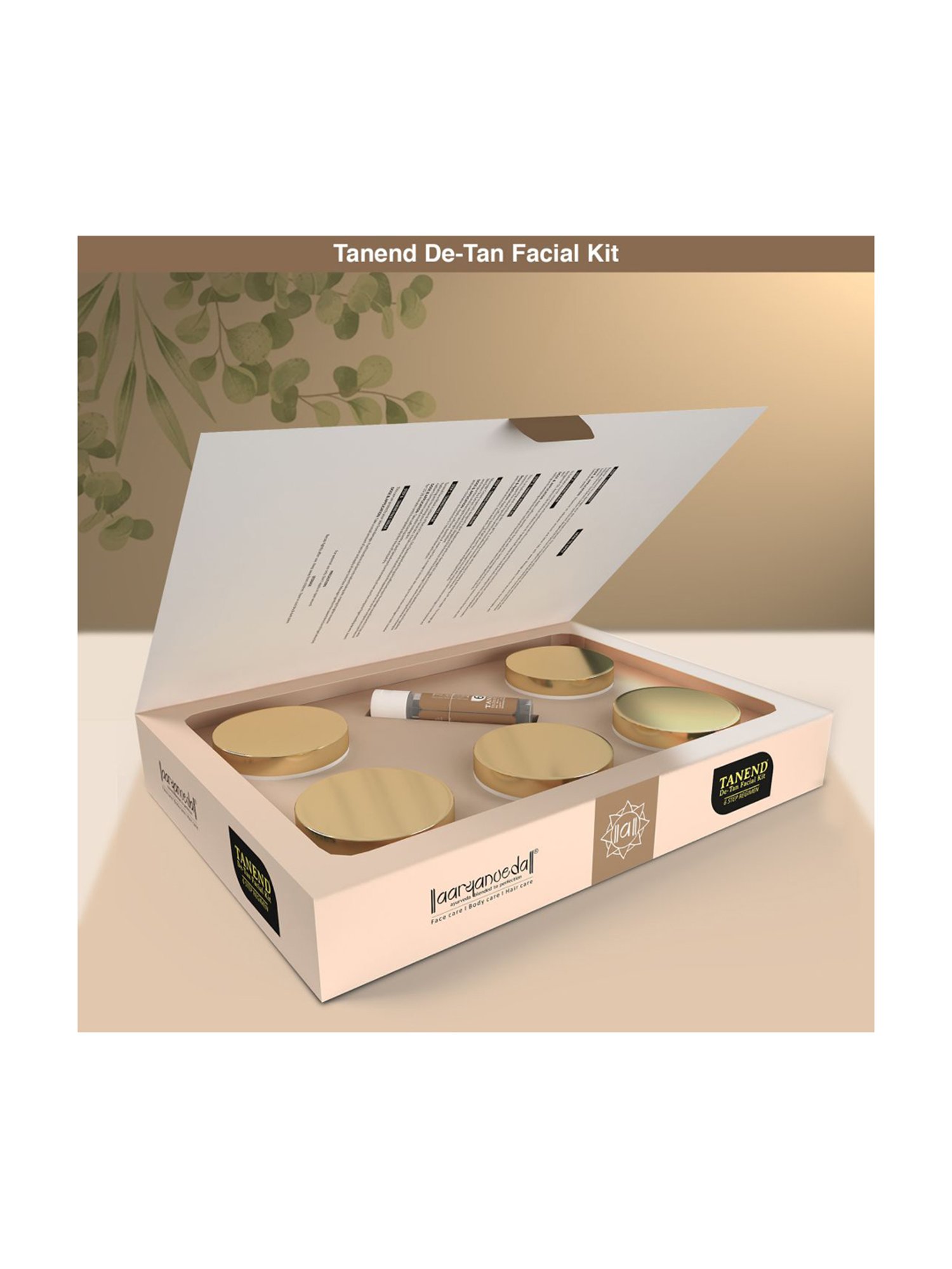 Aryanveda Tanend De-Tan Facial Kit, A Complete Solution With 6 Step Regimen