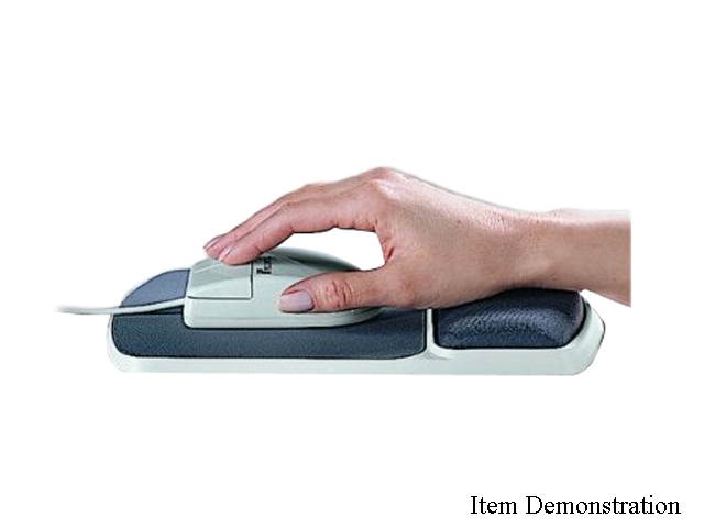 Fellowes 91741 Gel Wrist Rest and Mouse Pad - Graphite/Platinum