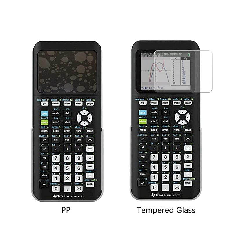 Pack Tempered Glass Screen Protector for Texas Instruments TI84 Plus Ce Graphing Calculator 9H Hardness 033 mm Thick Impact and Scratch Protection