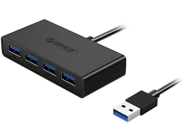 ORICO 4-Port USB 3.0 Data Hub with 4.92ft USB 3.0 Cable for Macbook, Mac Pro / mini, iMac, Surface Pro, XPS, Notebook PC, USB Flash Drives, Mobile HDD, and More