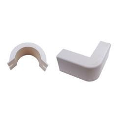1.25 inch Surface Mount Cable Raceway, White, Outside Elbow, 90 Degree