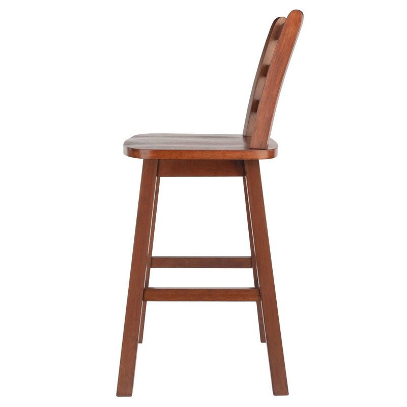 Scalera Ladder Back Swivel Seat Barstool Walnut - Winsome