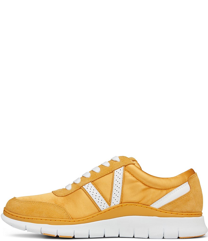 Vionic Nana Satin Leather Lace-Up Sneakers