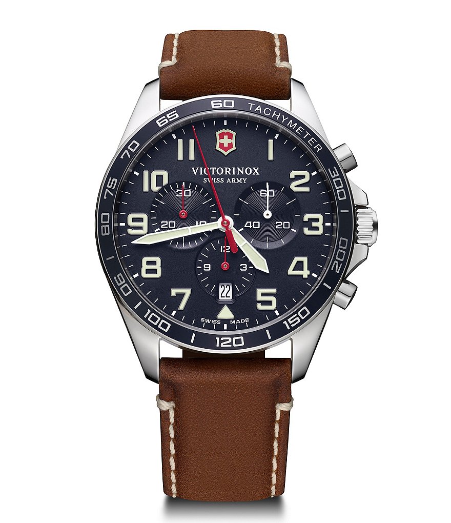 Victorinox Swiss Army Field Force Brown Strap Multifunction Watch