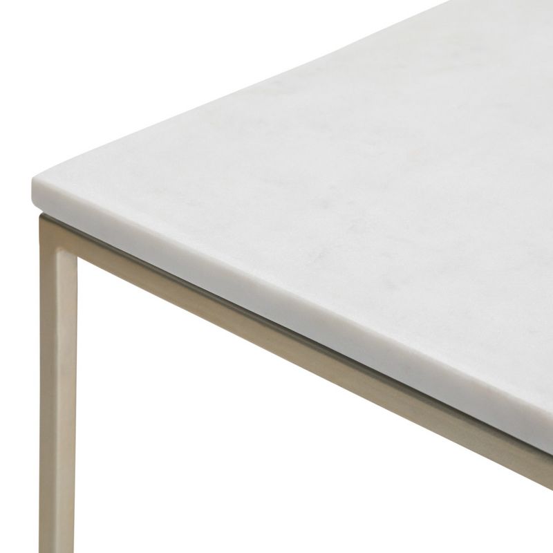 18" Holmes Accent Table White/Gold - WyndenHall