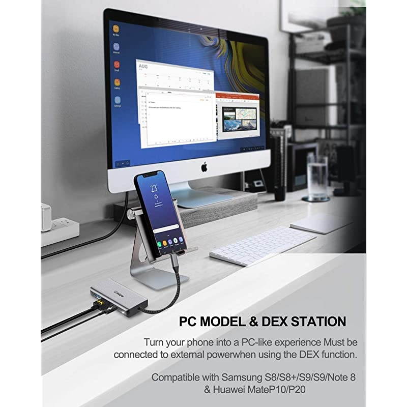 USB C to VGA Adapter USBC to HDMI 4K Multiport Adapter for MacBook ProMacBook Airipad ProDell XPSNintendo Switch with Thunderbolt 3 Port