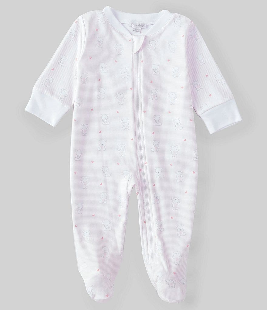Kissy Kissy Baby Girls Newborn-9 Months Long-Sleeve Bear Hug Footed Coverall
