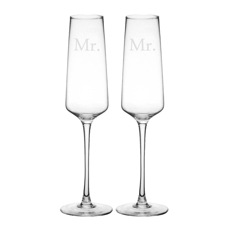 9.5oz "Mr. and Mr" Wedding Champagne Estate Glasses