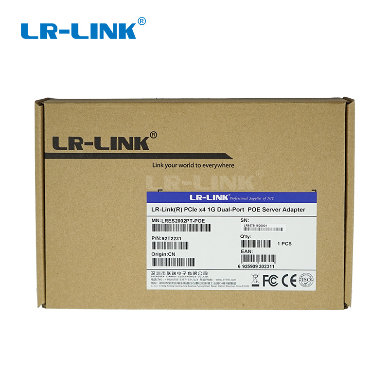 PCI Express x4 Dual Port 802.3at PoE+ Gigabit Vision Frame Grabber Card On Intel I350 Chipset