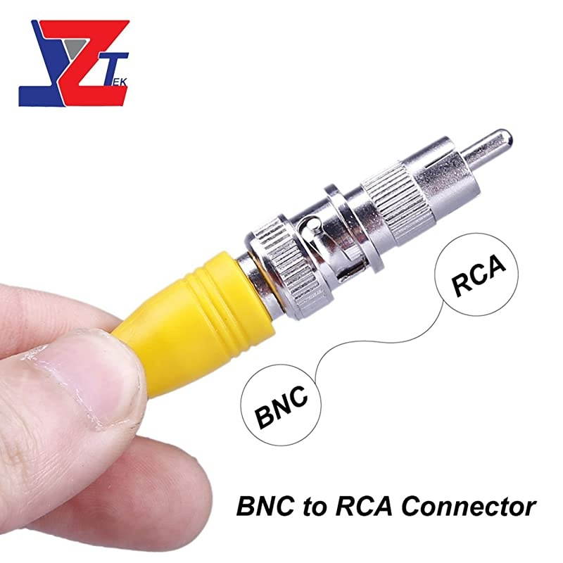 4 Pack 60ft BNC Video Exension Power Cable Cord PreMade AllinOne Coaxial Cable with 8pcs BNC to RCA Connectors for DVR Video Camera Security System WireBlack