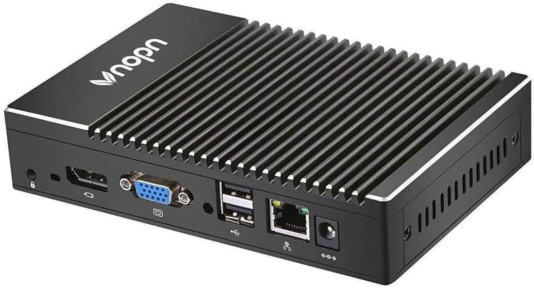 Vnopn Mini PC Fanless Small Desktop Computer, AMD A6-1450 Quad-Core, 2G/32G, HDMI and VGA Ports,WiFi,Support Linux Windows 7/8/10, Aluminum Case