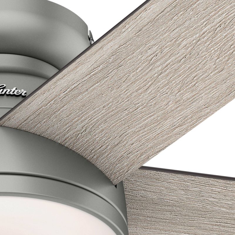 54" Romulus Low Profile Ceiling Fan with Remote Silver (Includes LED Light Bulb) - Hunter Fan