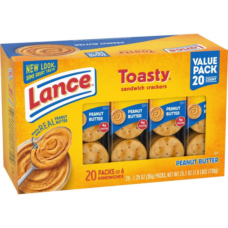 Lance Peanut Butter Toasty Cracker Sandwiches - 20ct