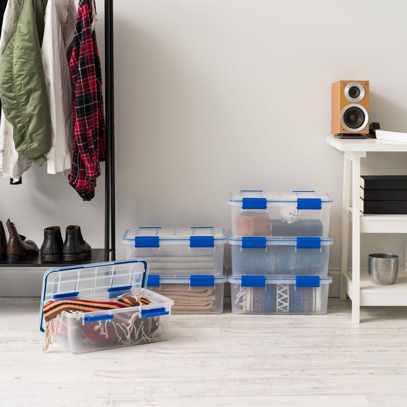 IRIS 16qt 6pk Weather Tight Storage Box Clear