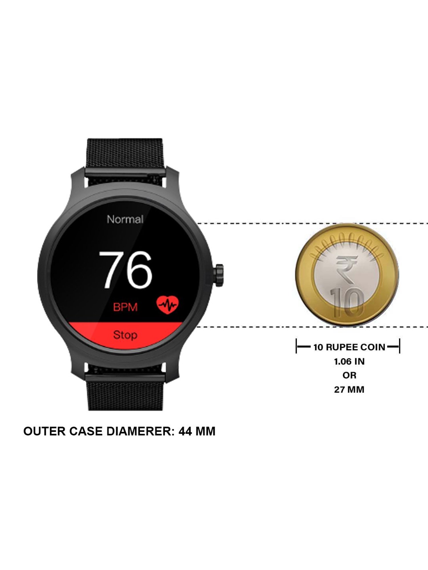 Giordano GT01-BK Unisex Smart Watch