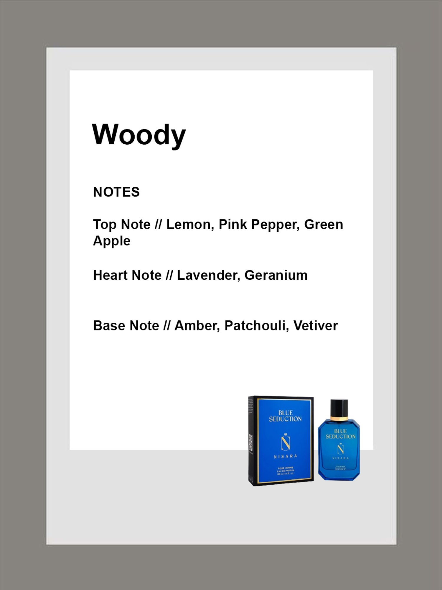 NISARA Blue Seduction Eau de Parfum for Men - 100 ml