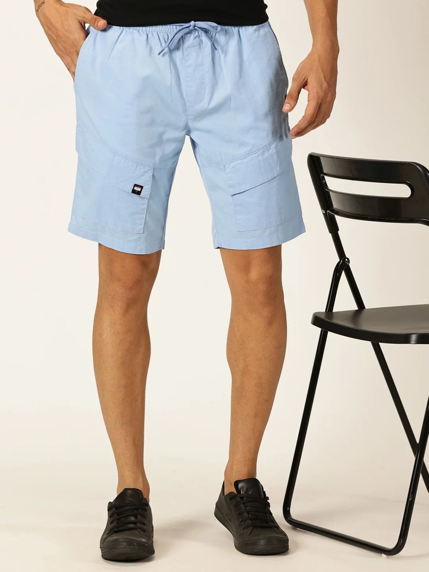 Thomas Scott Sky Blue Regular Fit Shorts