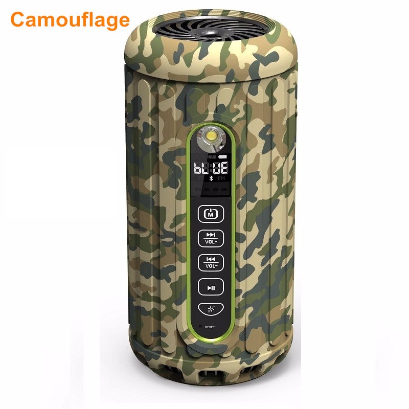 Outdoor Bike Subwoofer Bluetooth Speaker Waterproof Wireless 6600mAh Powerful Portable Speakers with Card with FM Radio