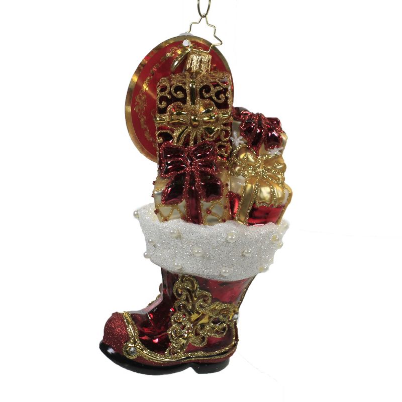 Christopher Radko 5.75" All A-Boot It! Ornament Christmas Presents  -  Tree Ornaments