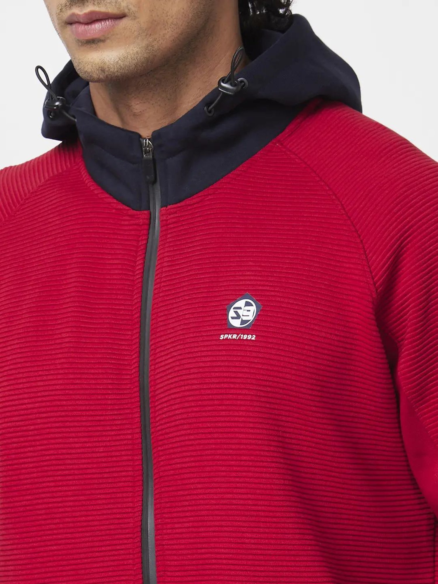 Spykar Red Slim Fit Sweatshirt