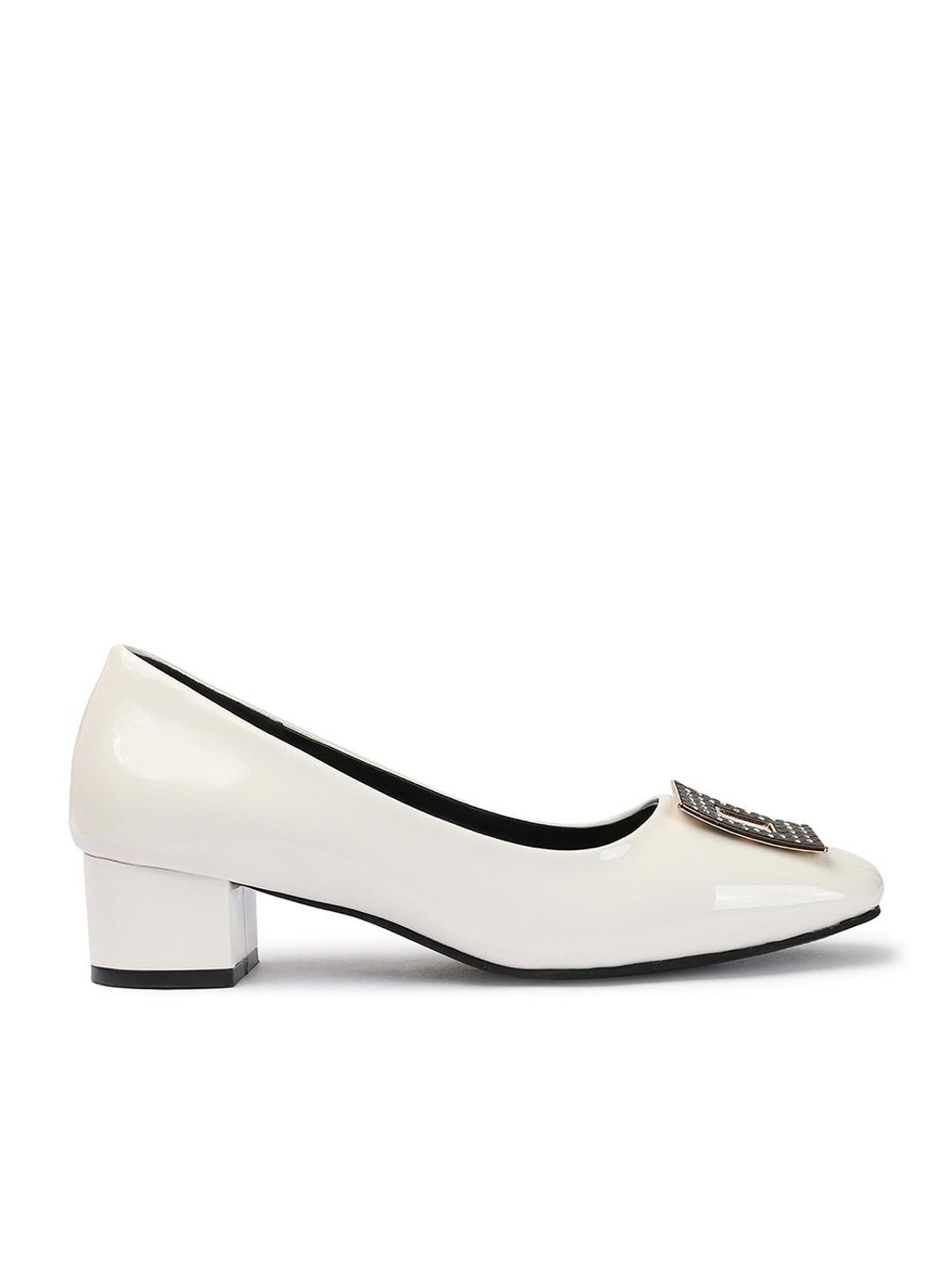 Elle Women's White Casual Pumps