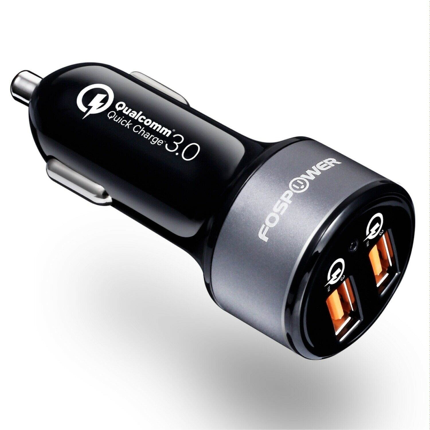 Dual Port USB Fast Car Charger 36W Qualcomm Quick Charge QC 3.0 iPhone