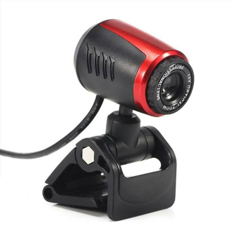 USB 2.0 HD Camera Web Cam 360&deg; w/MIC Microphone Clip-on for Online Video Calling Skype YouTube Live Streaming Recording on Desktop Laptop PC