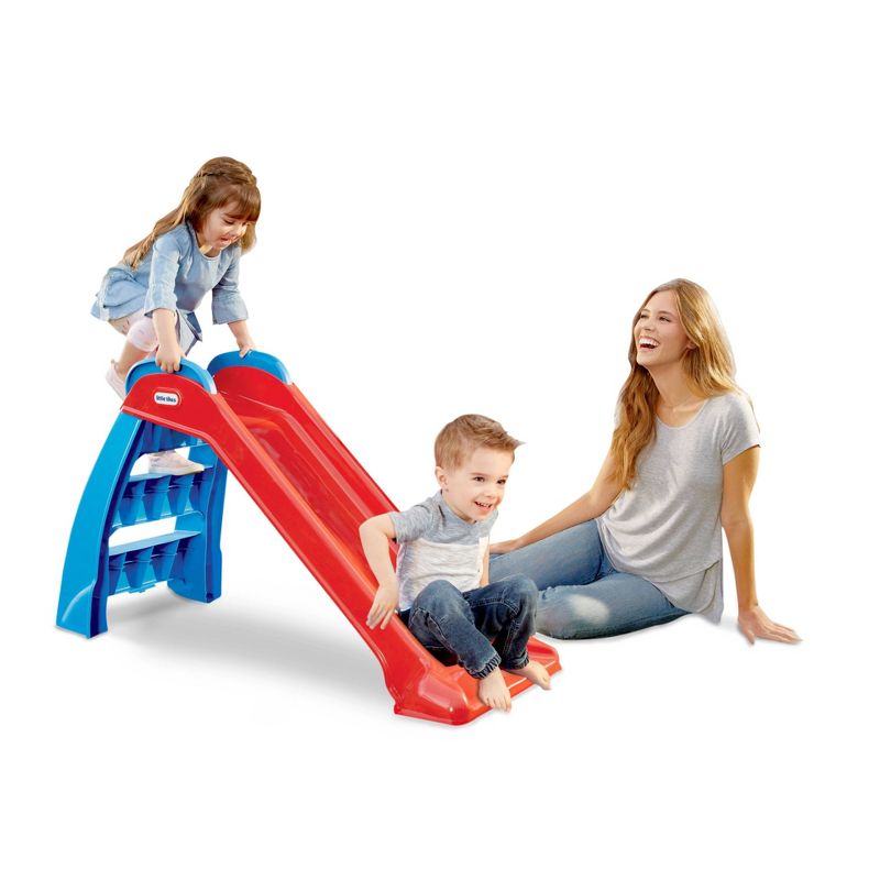 American Plastic Toys Portable Indoor & Outdoor Folding Baby Toddler Slide, Red