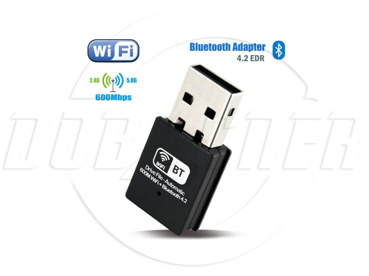 SA Mini USB  WiFi adapter 600Mbps dual-band wireless network adapter 802.11 AC 5dBi antenna, suitable for desktop laptops WiFi dongle compatible with Windows XP / Vista / 7/8 / 8.1 / 10 Mac