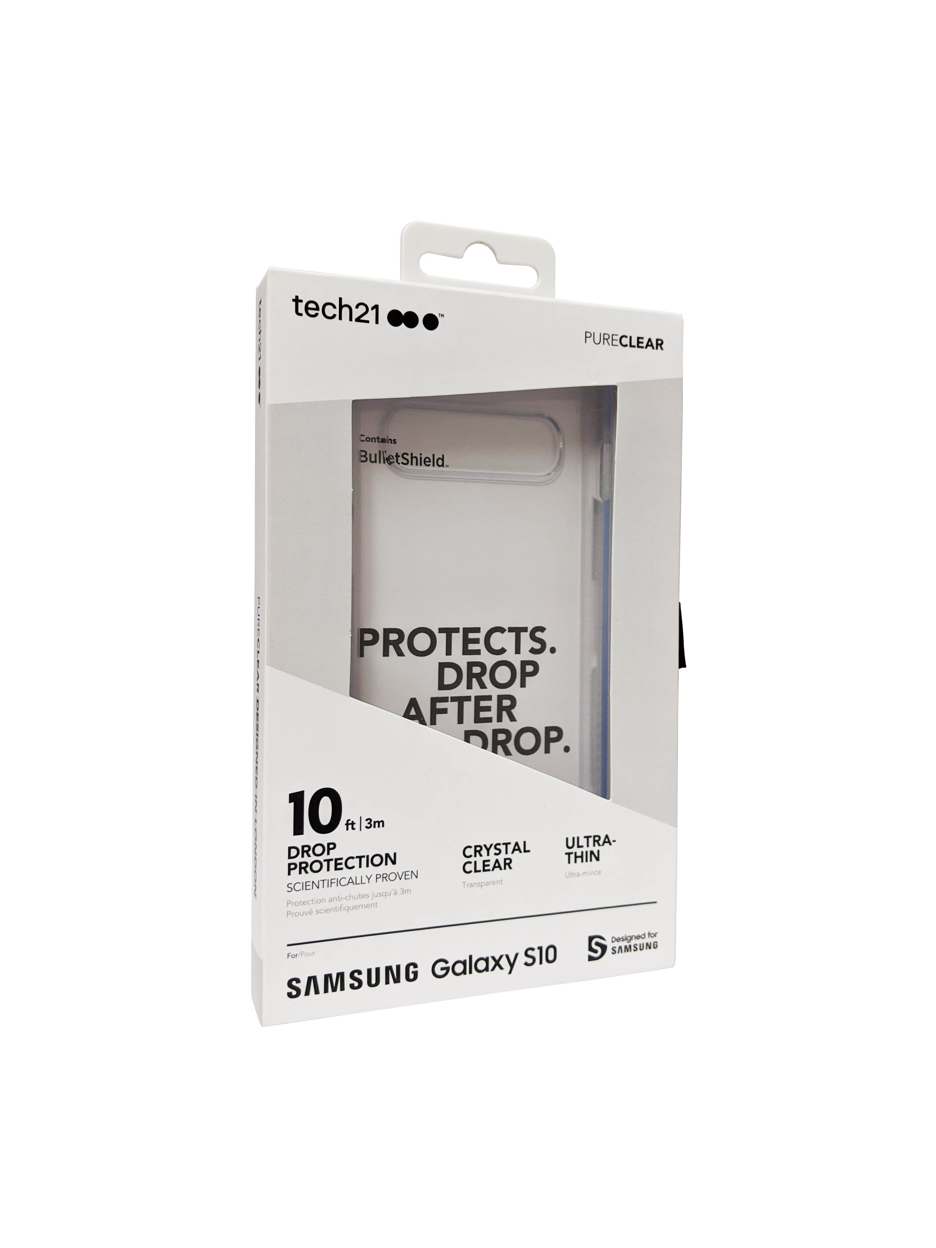 Tech21 Pure Clear Case for Samsung Galaxy S10 - Clear