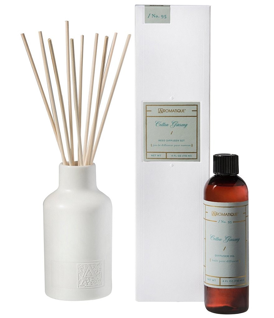 Aromatique Cotton Ginseng Reed Diffuser Set