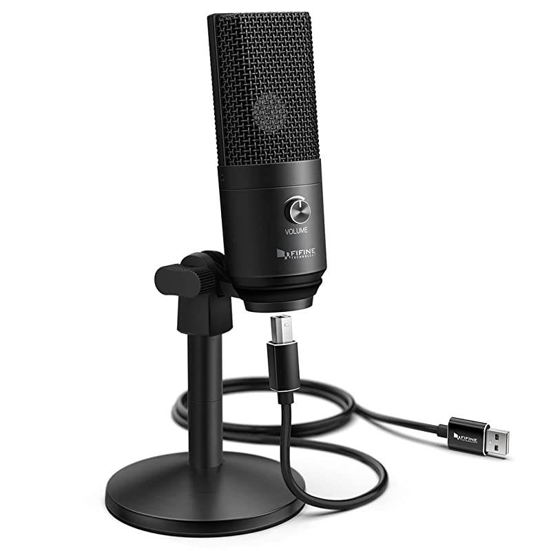 Podcast Microphone USB with Headphone Monitoring 35mm Jack and Pluggable USB Connectivity Cable for ComputerPCMacWindowsRecording Voice Over Streaming TwitchGamingYouTubeDiscordK670B