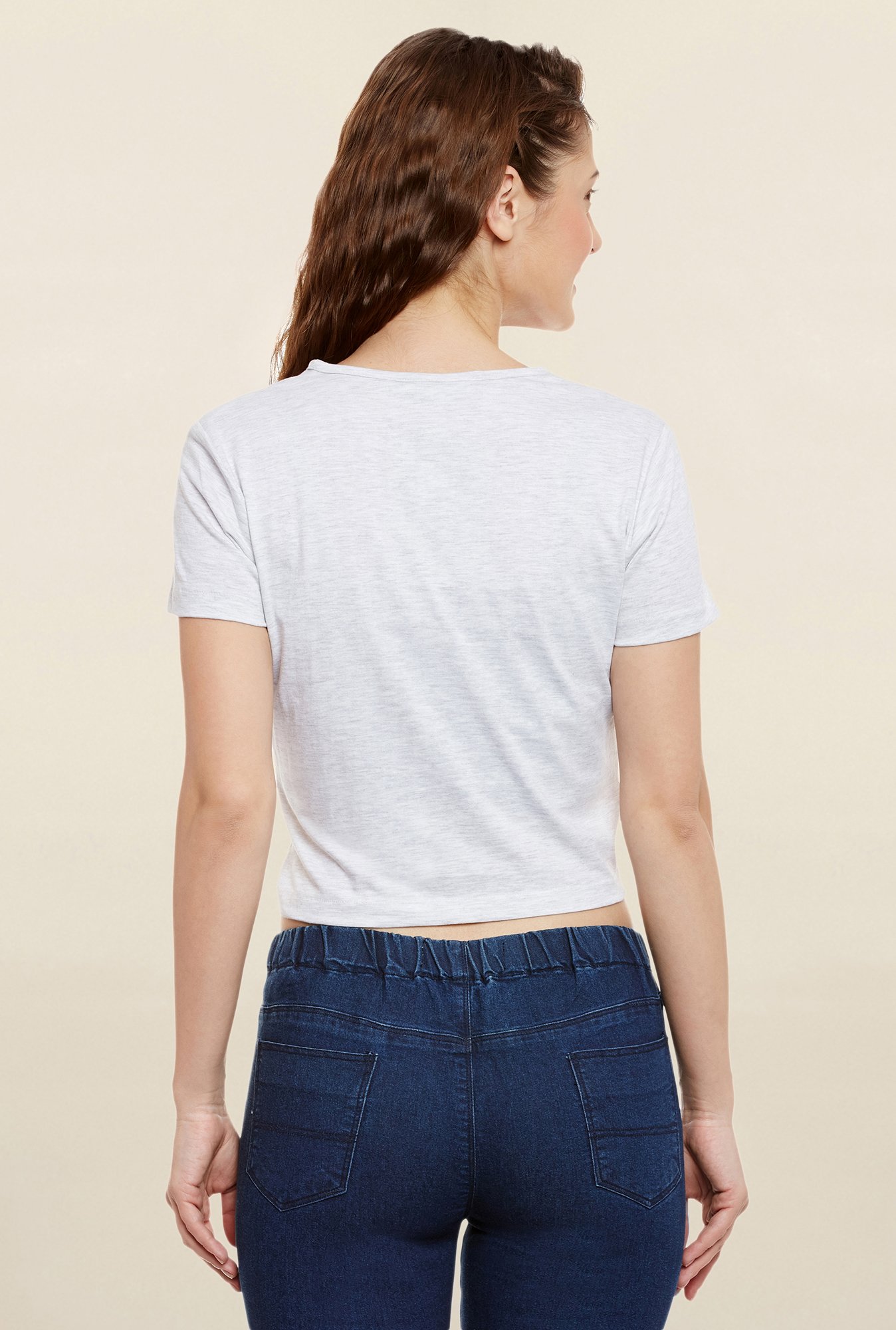 Miss Chase Grey Textured Top