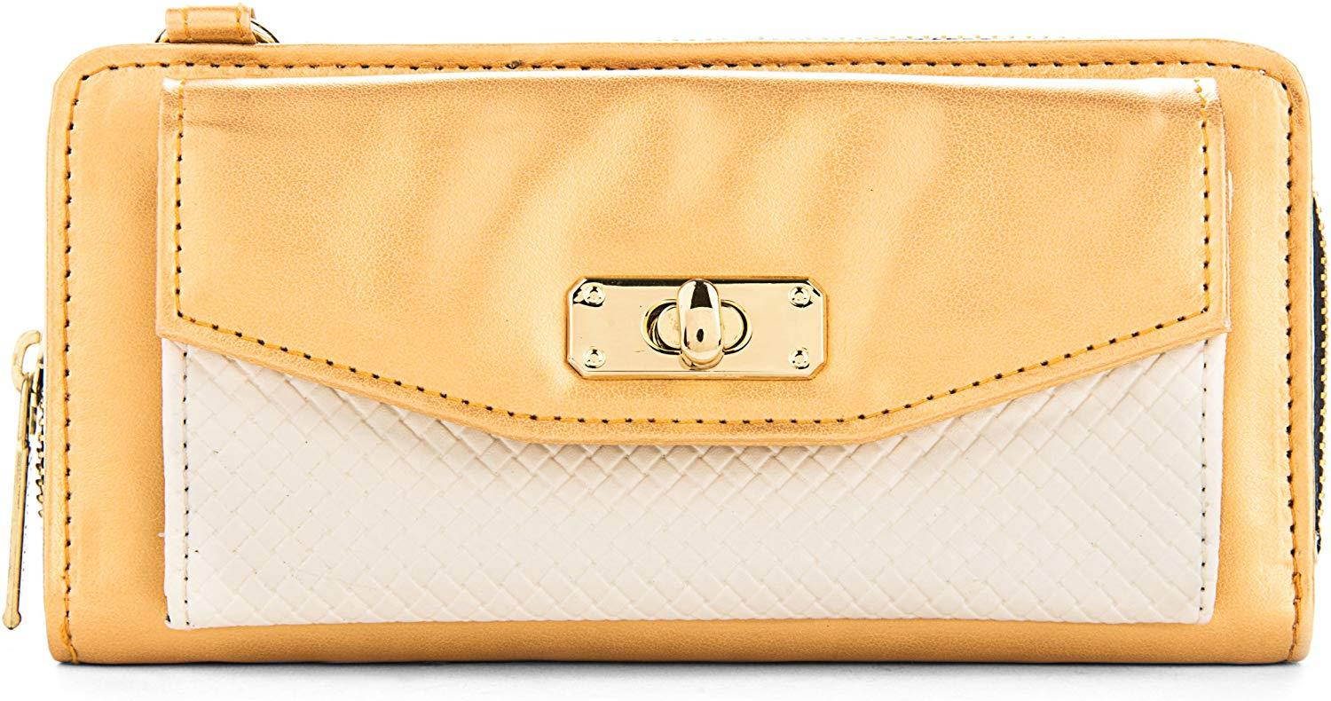 Venice Wallet Clutch Bag Carrying Case for Kyocera Hydro, Brigadier, Torque, Rise, Presto, Milano&hellip;. and Auxiliary Cable and Windshield Car Mount